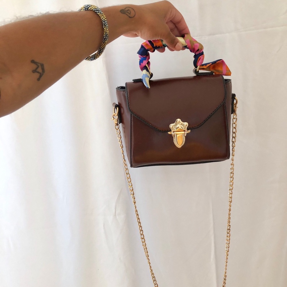 Maroon Scarf Crossbody - Picture 4 of 6